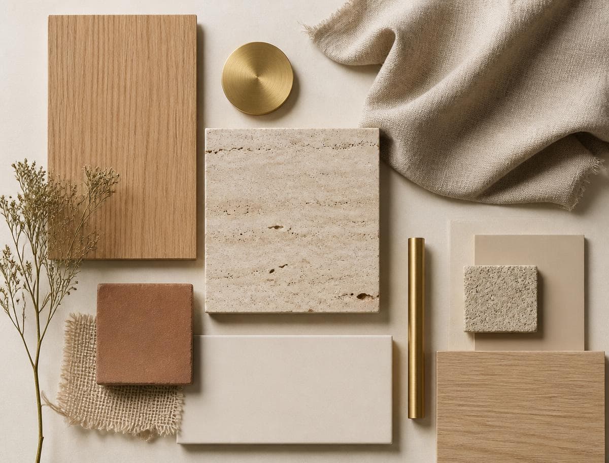 Materiálová štúdia — Warm Neutrals
